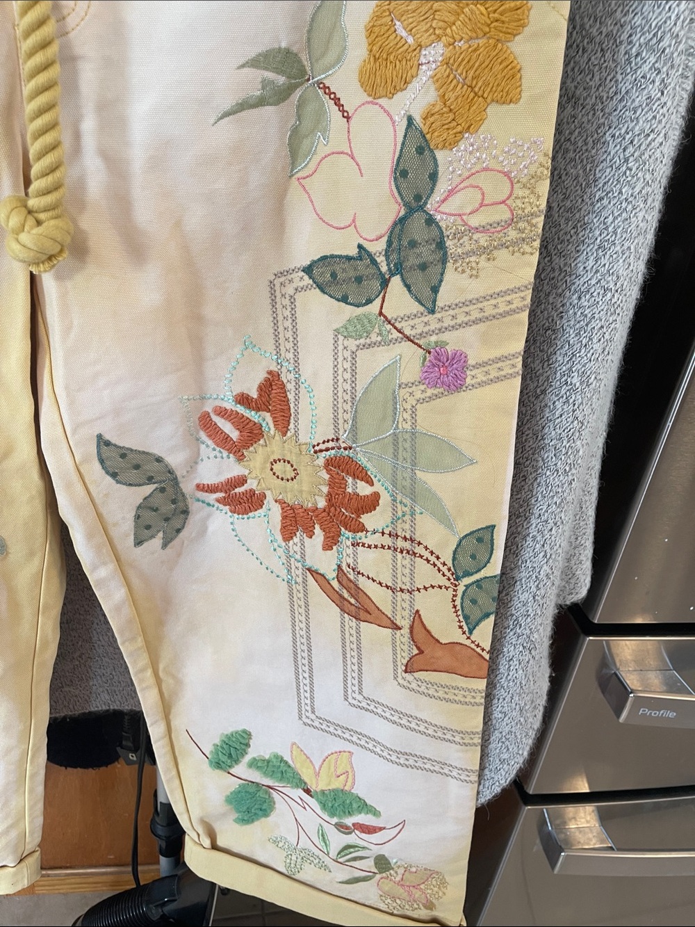 We The Free Women Size 8 Electric Sands Embroidered Pants Rope-Handle - Picture 8 of 13
